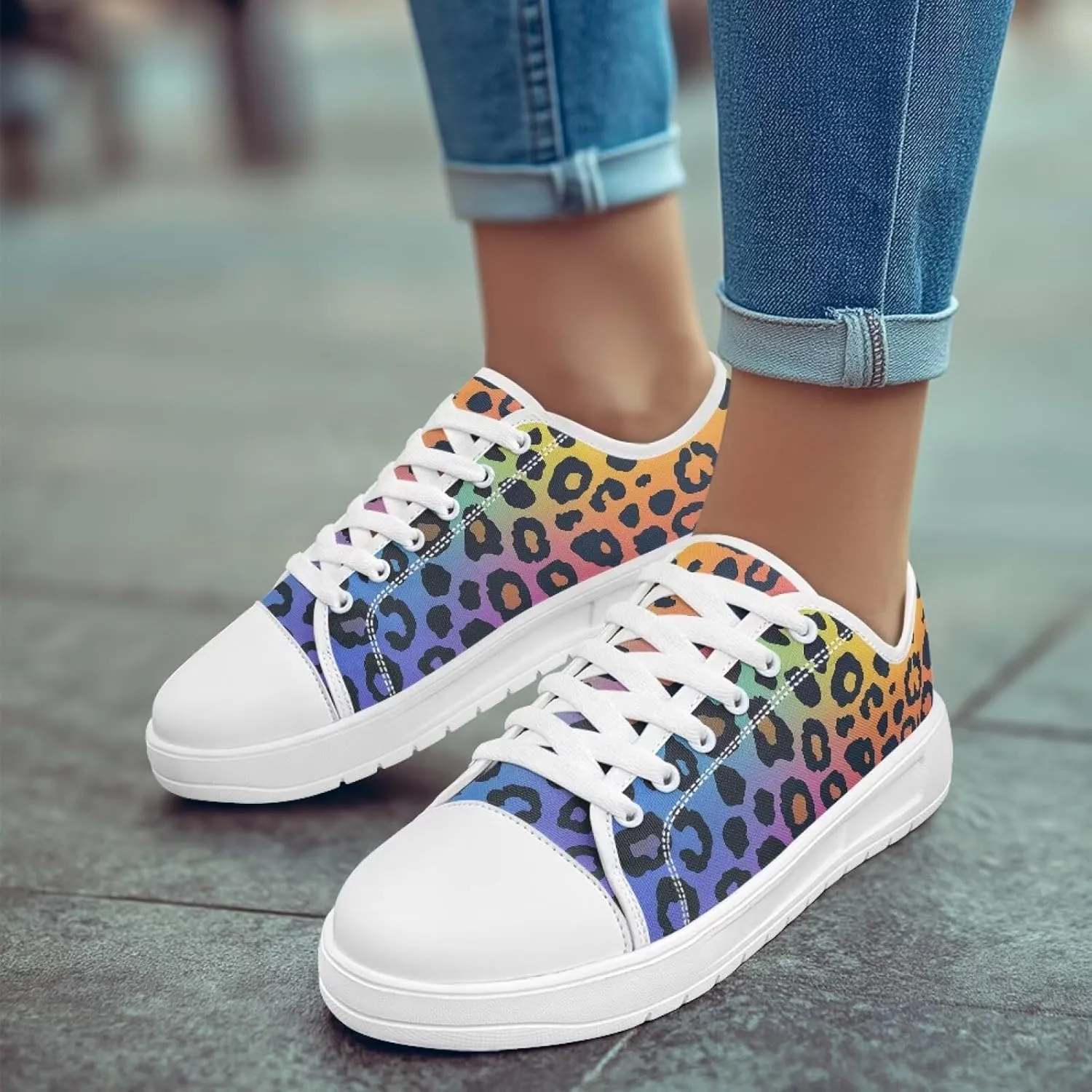 Summer Womens & Men Casual Sneakers Fashion Adult Canvas Shoes with Flag Pattern