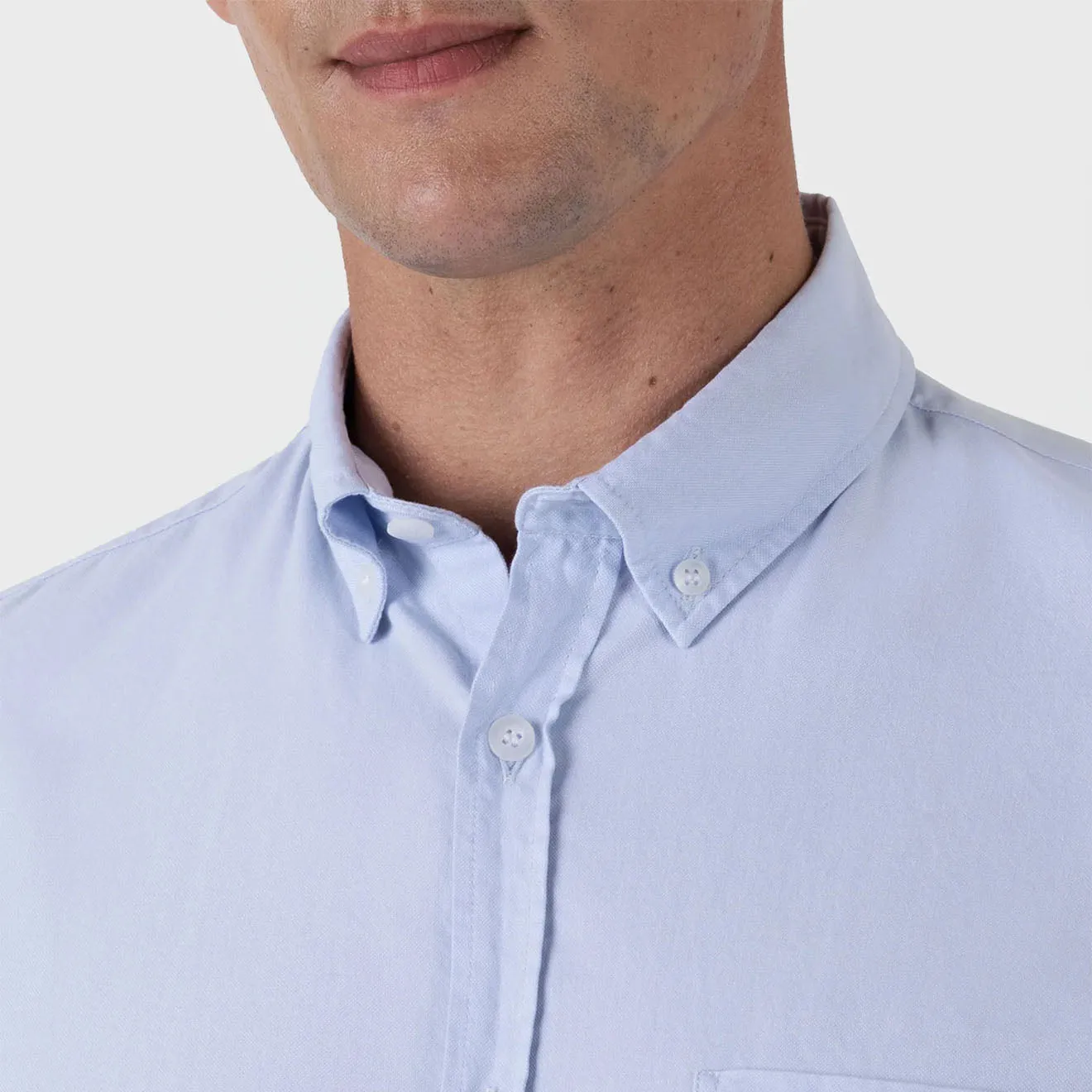 Sunspel L/S Oxford Shirt Light Blue