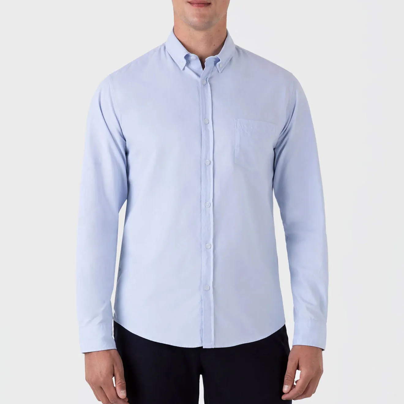 Sunspel L/S Oxford Shirt Light Blue