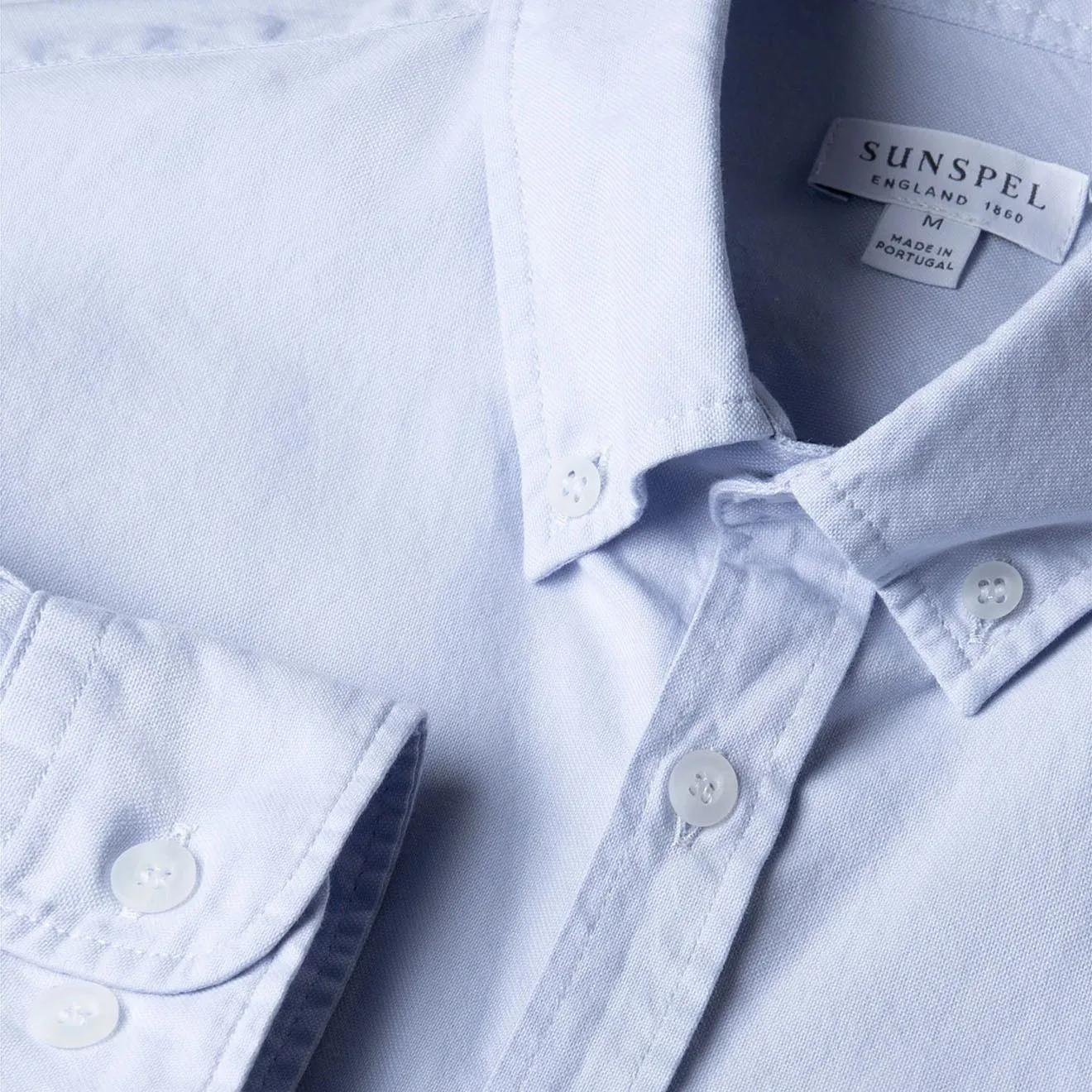 Sunspel L/S Oxford Shirt Light Blue