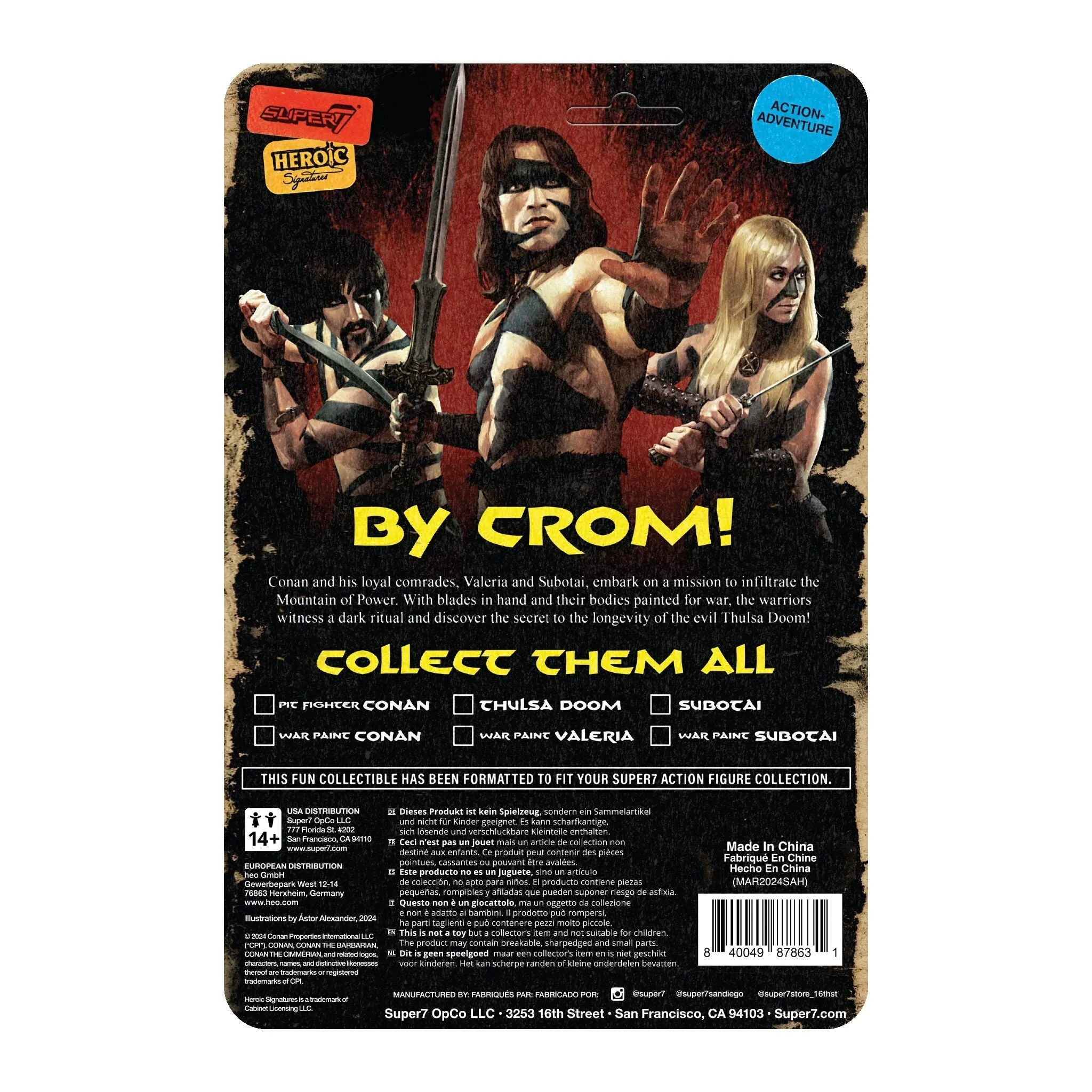 Super7 x CONAN THE BARBARIAN - SUBOTAI (WAR PAINT) ReAction Figure
