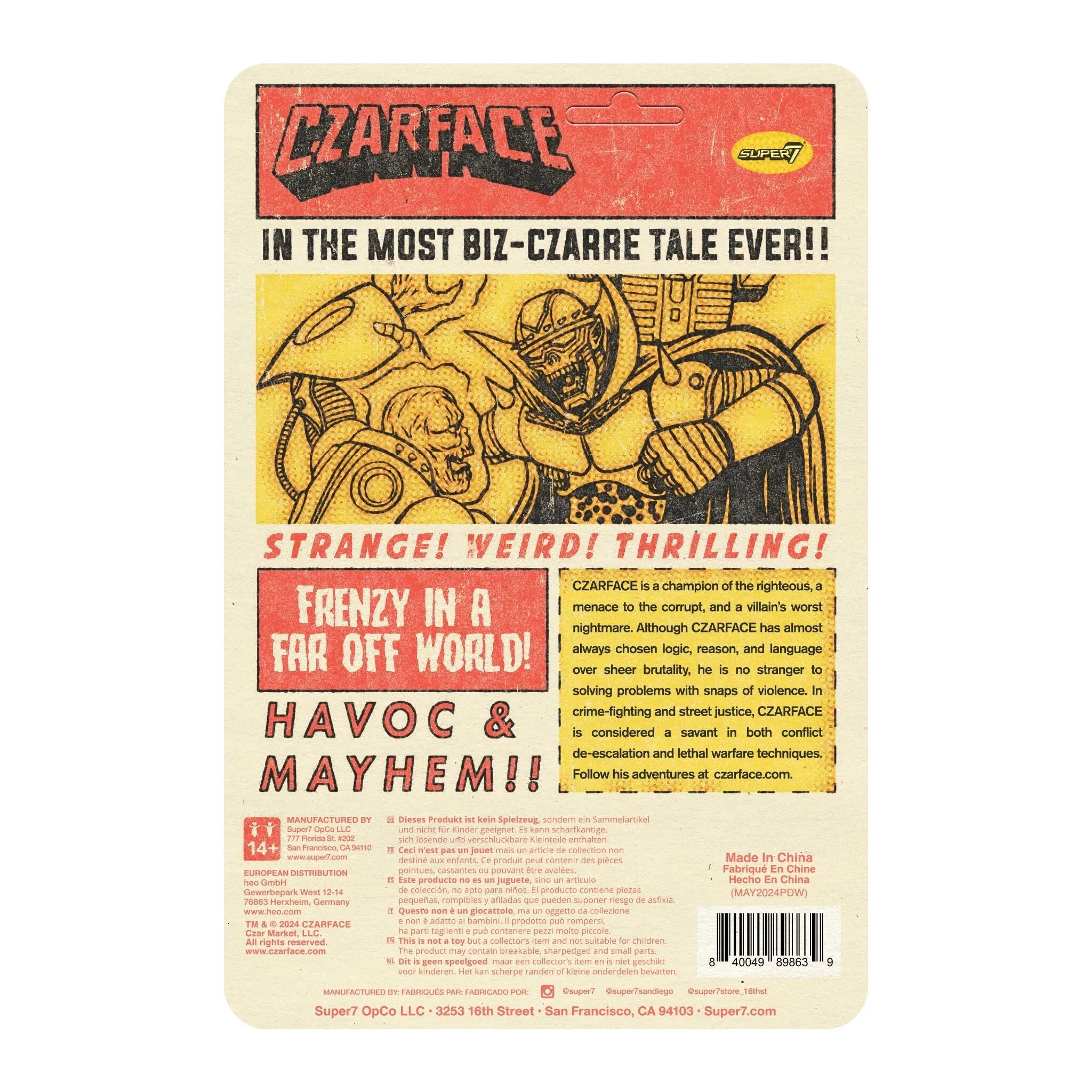 Super7 x CZARFACE (ORANGE & BLACK) ReAction Figure