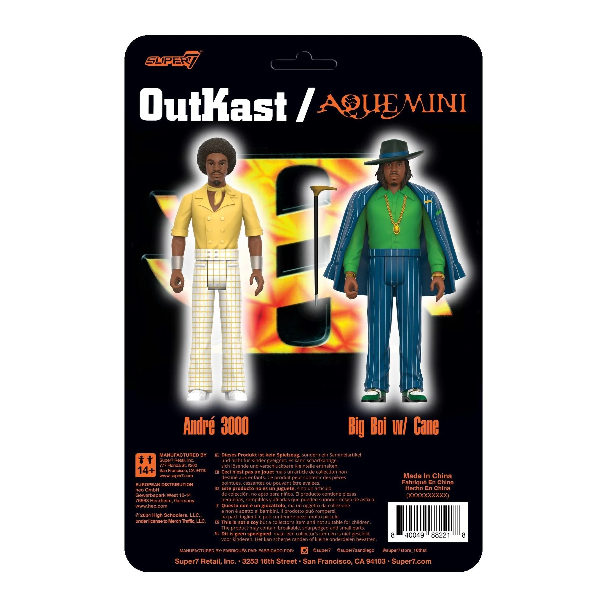 Super7 x Outkast - Andre 3000 - Big Boi (Aquemini) ReAction Figures