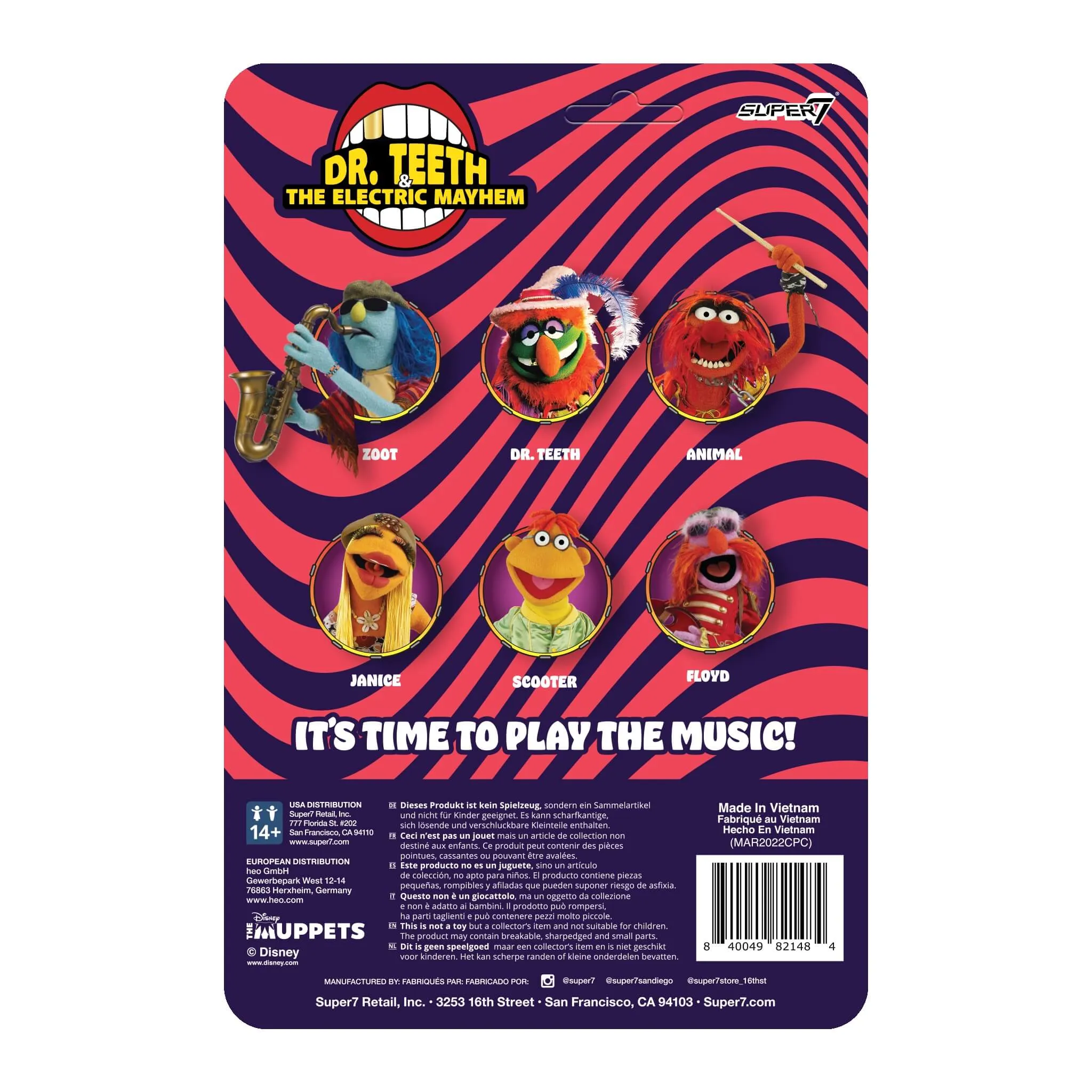 Super7 x The Muppets - Electric Mayhem Band 6x ReAction Figure Set