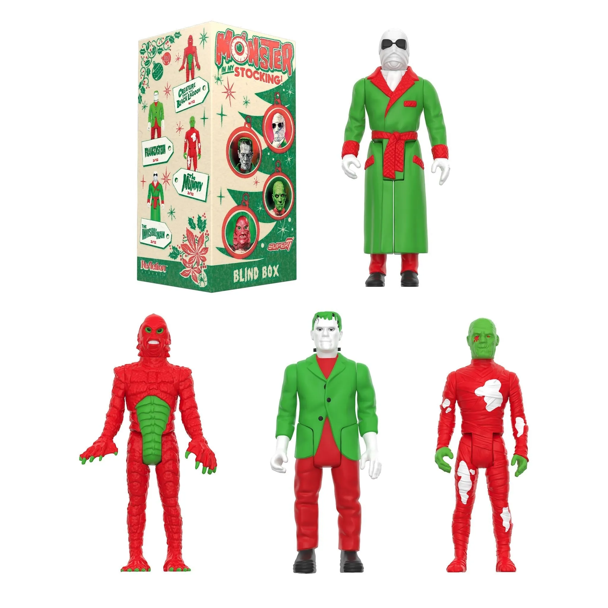 Super7 x UNIVERSAL MONSTERS - MONSTER IN MY STOCKING - 1 INDIVIDUAL BLIND BOX TOY