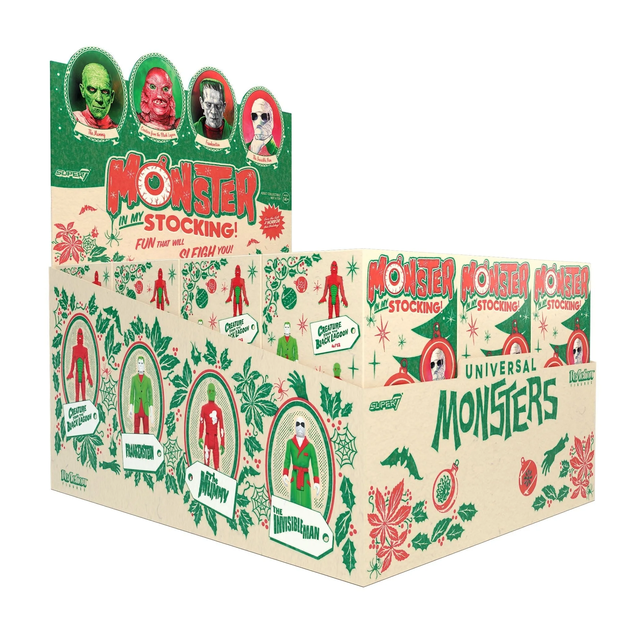 Super7 x UNIVERSAL MONSTERS - MONSTER IN MY STOCKING - 1 INDIVIDUAL BLIND BOX TOY