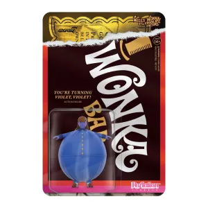 Super7 x WILLY WONKA & THE CHOCOLATE FACTORY - VIOLET BEAUREGARDE (Blueberry) ReAction Figure
