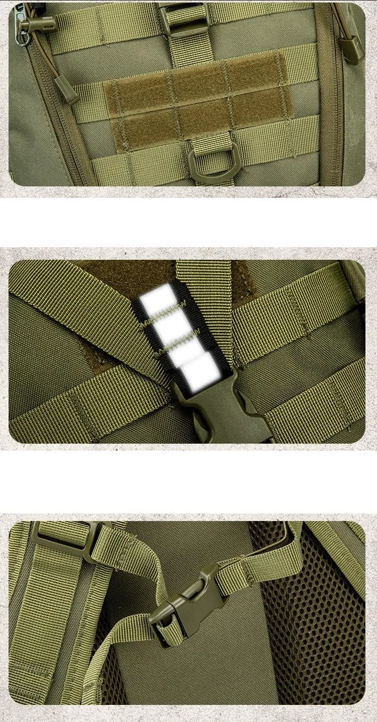 Tactical Backpack Military Molle Hiking Outdoor Sports Bag Hiking Mountaineering Casual Tactical Black