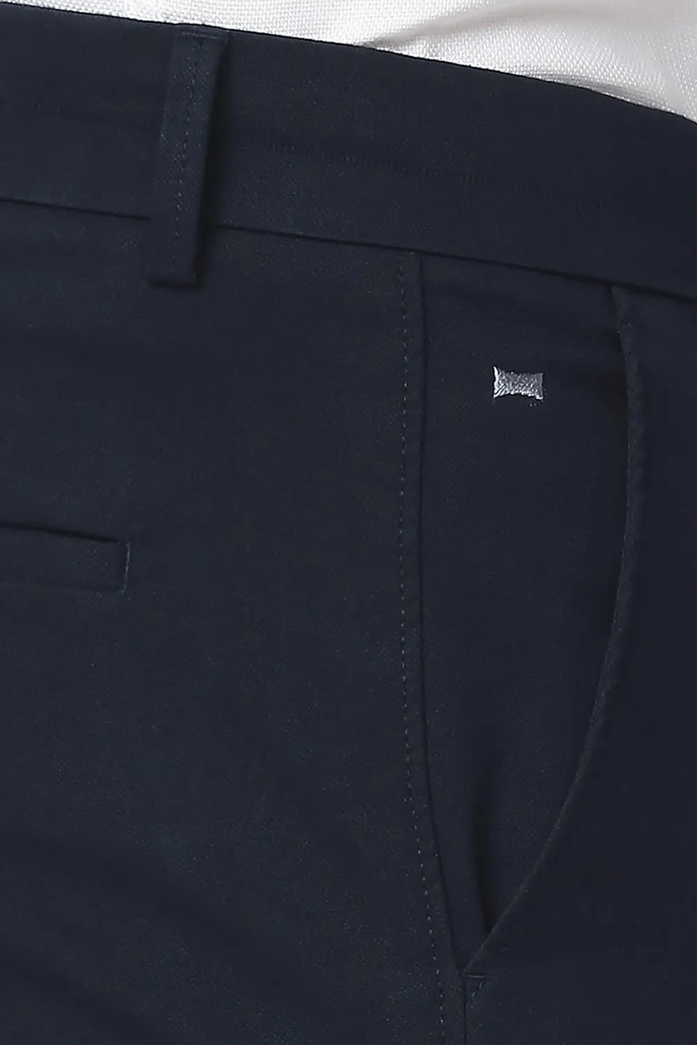Tapered Fit Cotton Stretch Trousers