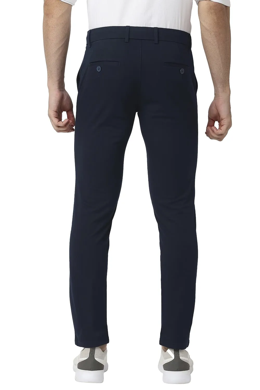 Tapered Fit Cotton Stretch Trousers