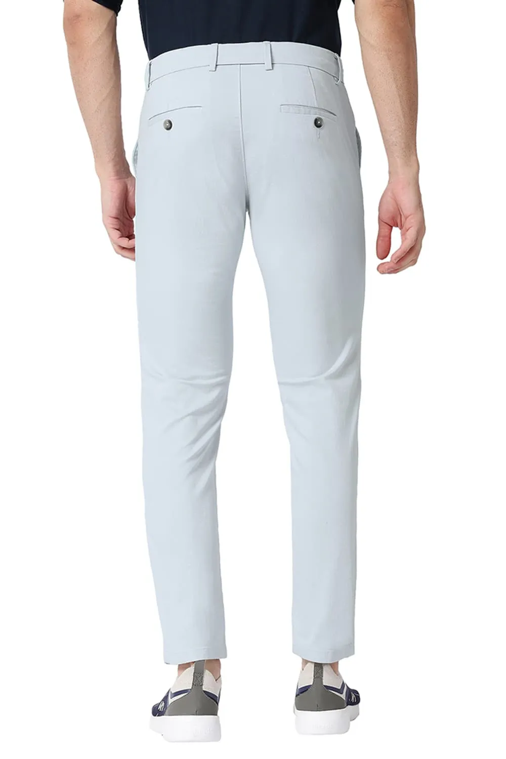 Tapered Fit Cotton Stretch Trousers