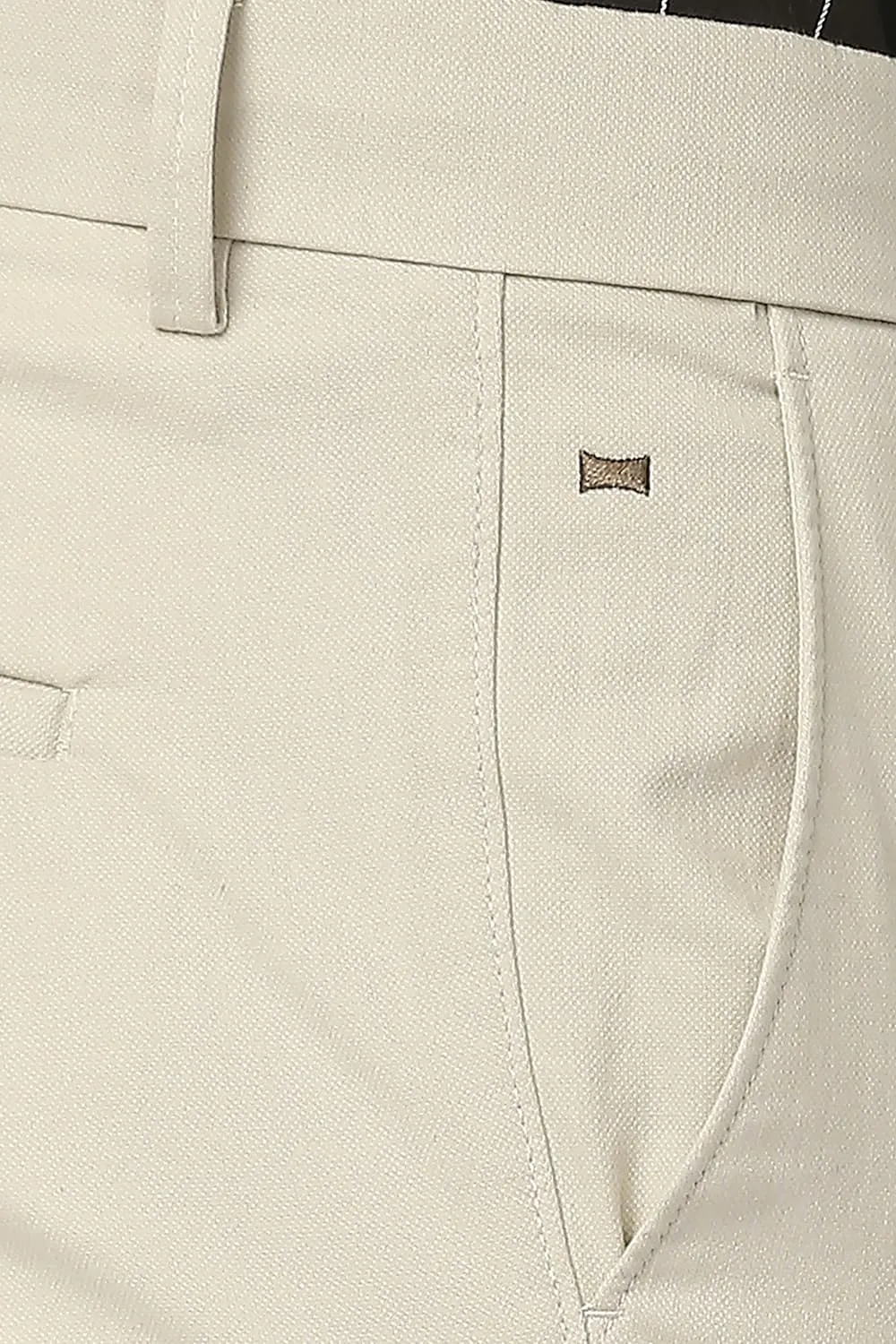 Tapered Fit Cotton Stretch Trousers
