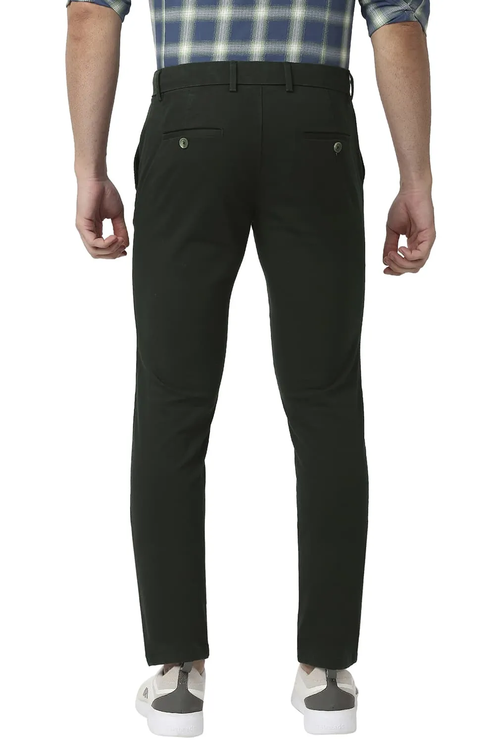 Tapered Fit Cotton Stretch Trousers