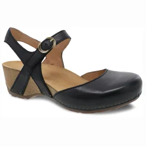 Tiffani Black Milled Burnished Mary Jane Sandal