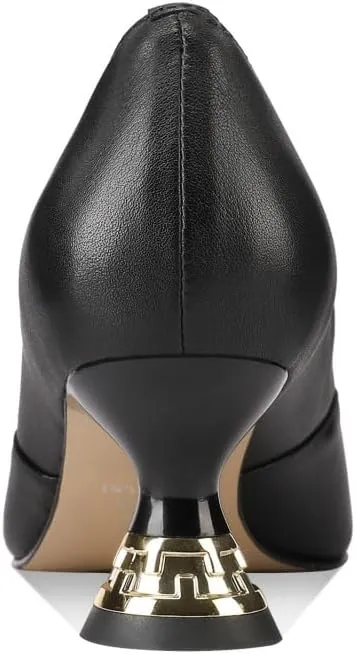 TinaCus Women's Pointed Toe Handmade Cone Heels Genuine Leather Slip On Pumps Shoes