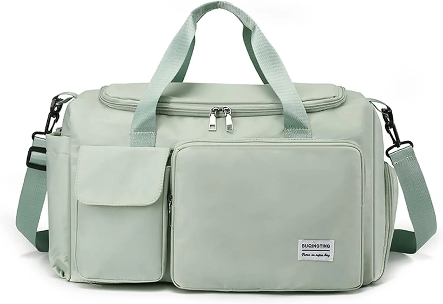 Travel Duffel Bag for Women and Men Sports Gym Tote Bag Foldable Weekender Overnight Bag Carry-on Bags with Shoes Compartment Lightweight Shoulder Bag for Travel Gym Sport Daily Use Green
