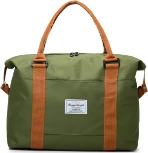 Travel Duffel Bag – Large Green Sport Duffel Bag, Gym Tote Bag, Weekender Overnight Bag, Carry On Bag for Women Men Hospital Bag