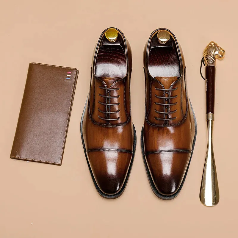TREKHE | Timeless Oxford Dress Shoe – Genuine Leather Classic