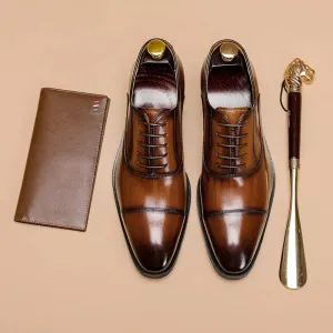 TREKHE | Timeless Oxford Dress Shoe – Genuine Leather Classic