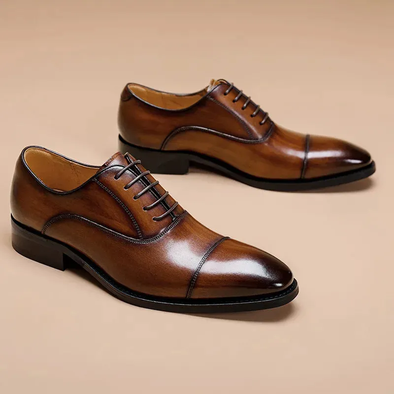 TREKHE | Timeless Oxford Dress Shoe – Genuine Leather Classic