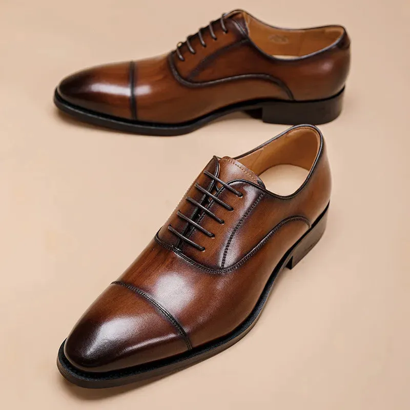 TREKHE | Timeless Oxford Dress Shoe – Genuine Leather Classic