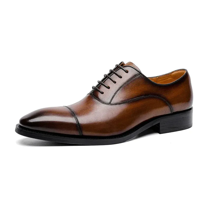 TREKHE | Timeless Oxford Dress Shoe – Genuine Leather Classic