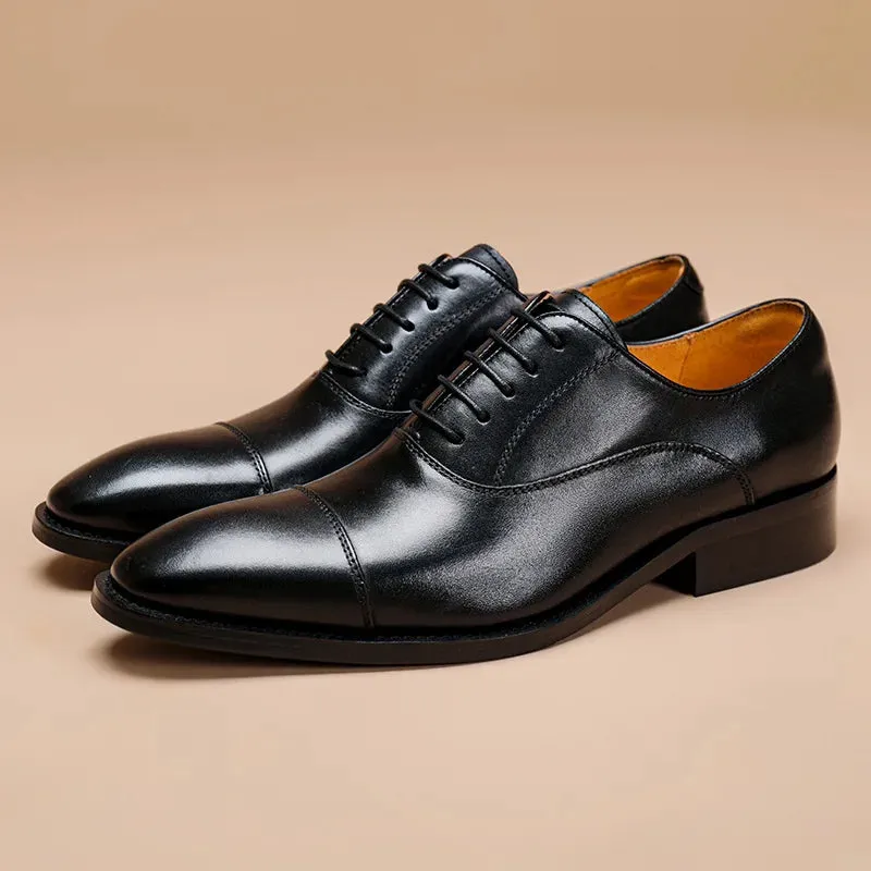 TREKHE | Timeless Oxford Dress Shoe – Genuine Leather Classic