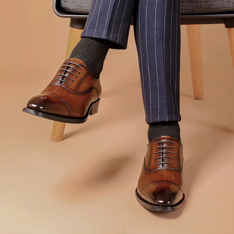 TREKHE | Timeless Oxford Dress Shoe – Genuine Leather Classic