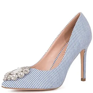 Trustworthy Dress Broche Toe Rita Lauren Lorraine Stripe Rhinestone Reliable Embroidered Pointed Pump