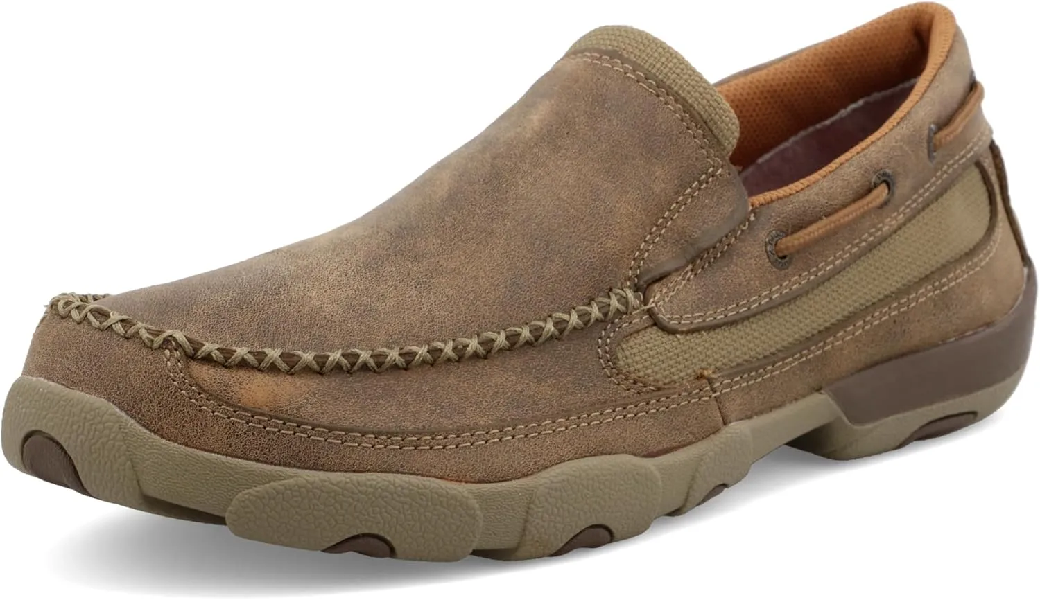 Twisted X Men's Slip-On Driving Moc, Moc Toe, Bomber, 12 W