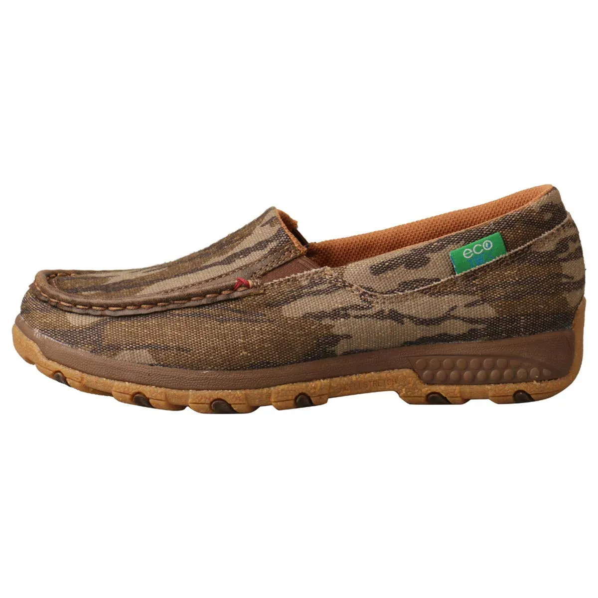 Twisted X Women's Handcrafted Comfort Casual Lightweight Walking Slip-on Driving Moccasins CellStretch, Mossy Oak Camo, Size 9.5, WXC0010, WXC0010, WXC0010, WXC0010