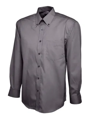 Uneek UC701 Full Sleeve Charcoal Men Pinpoint Oxford Shirt