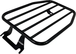 USA 10.5” Solo Luggage Rack for Harley-Davidson Touring Models - Part Number MWL-462 (Matte Black)