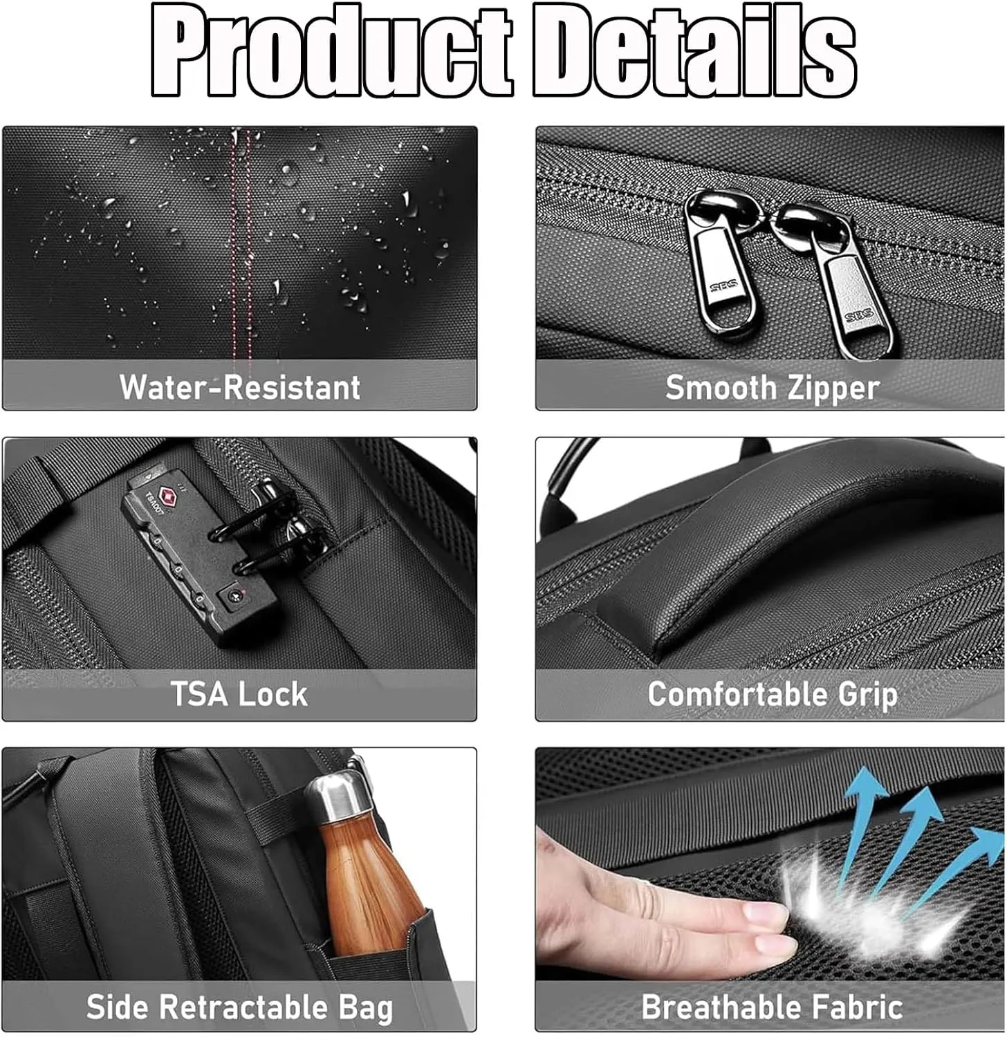 Vaccage Backpack, Vaccage Bag, Vaccage Back Pack, 60L Expandable Travel Smart Backpack with Vacuum Compression, with Pump (Gray(No Air Pump))