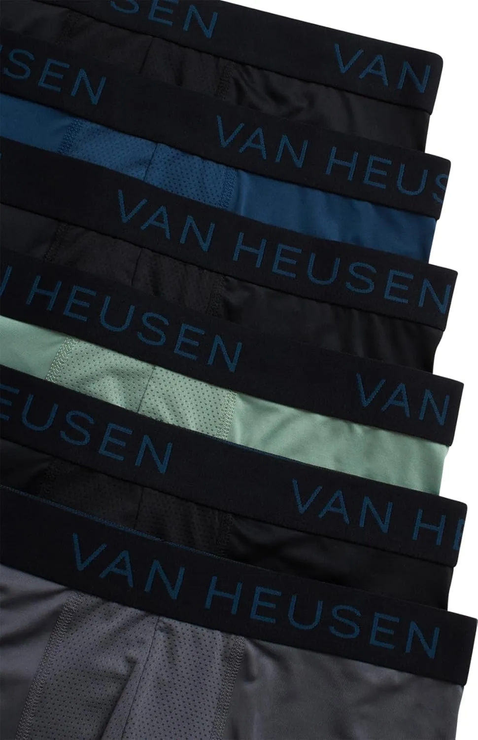 Van Heusen Men's Boxer Briefs - 6 Pack Sport Soft Performance Moisture Wicking Boxers - Breathable Underwear for Men (S-XL)