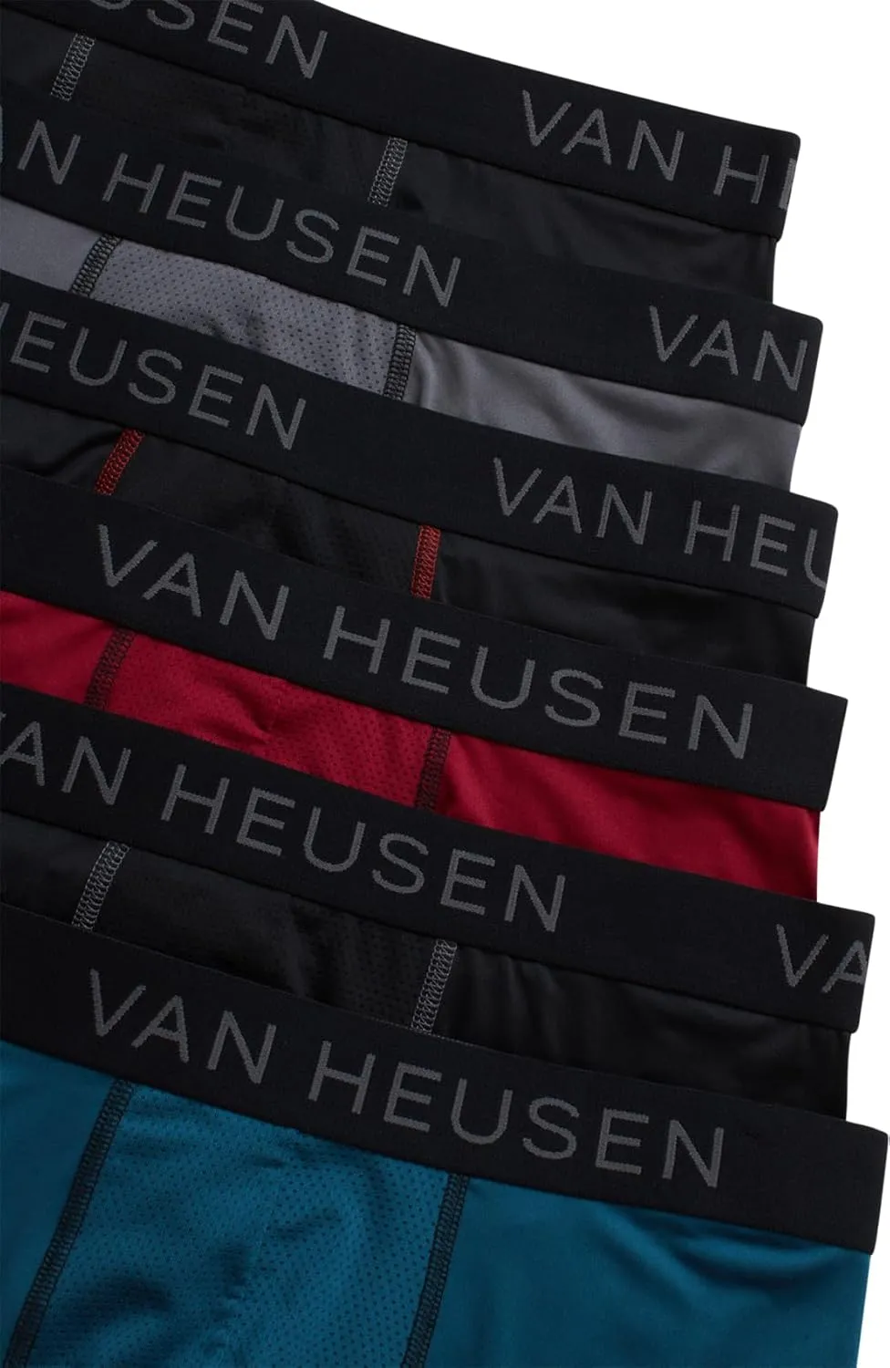 Van Heusen Men's Boxer Briefs - 6 Pack Sport Soft Performance Moisture Wicking Boxers - Breathable Underwear for Men (S-XL)