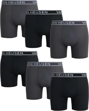 Van Heusen Men's Boxer Briefs - 6 Pack Sport Soft Performance Moisture Wicking Boxers - Breathable Underwear for Men (S-XL)