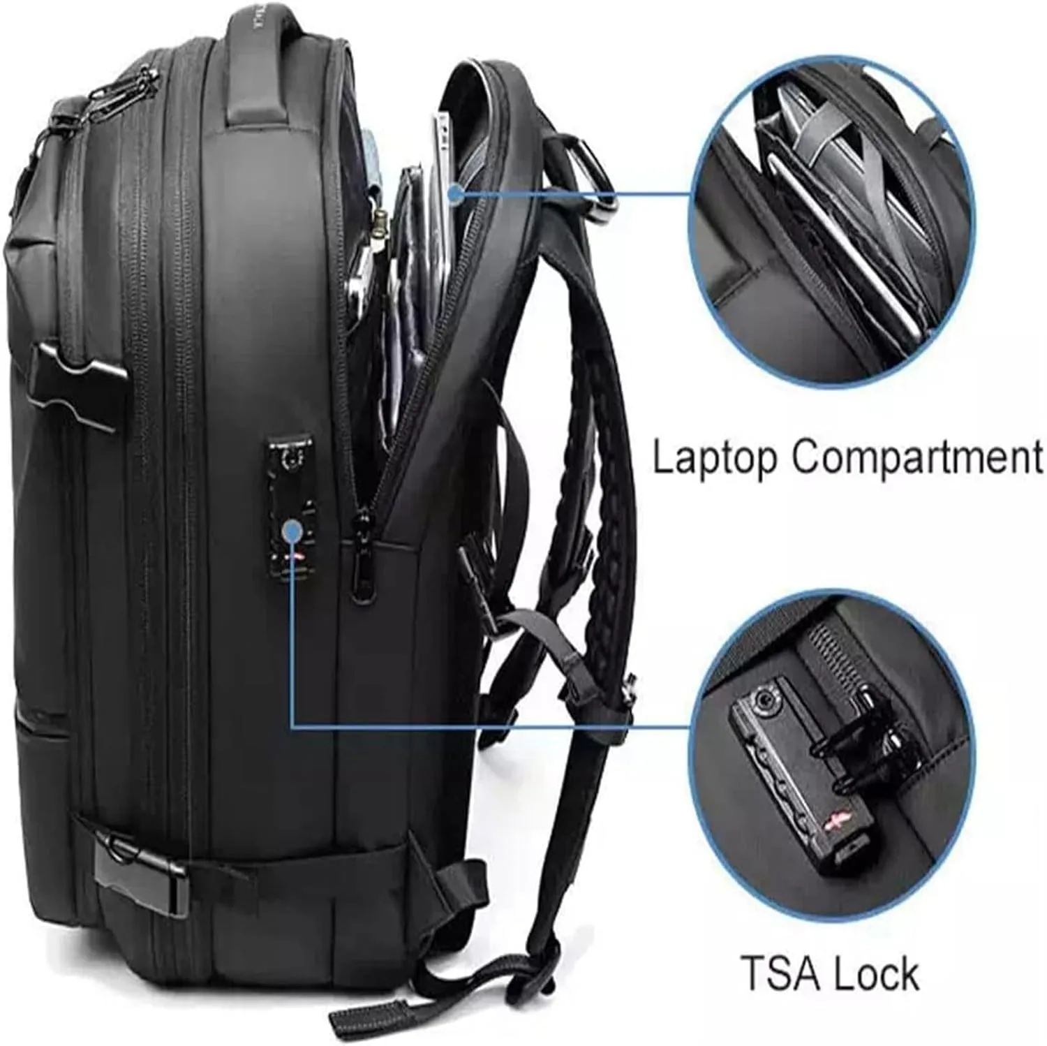 Veloutte Travel Backpack, Veloussette Space Bag, Velouette Space Bag, Vacpack Backpack with Vacuum, Travel Smart with Vacuum Compression & Waterproof Design (B)