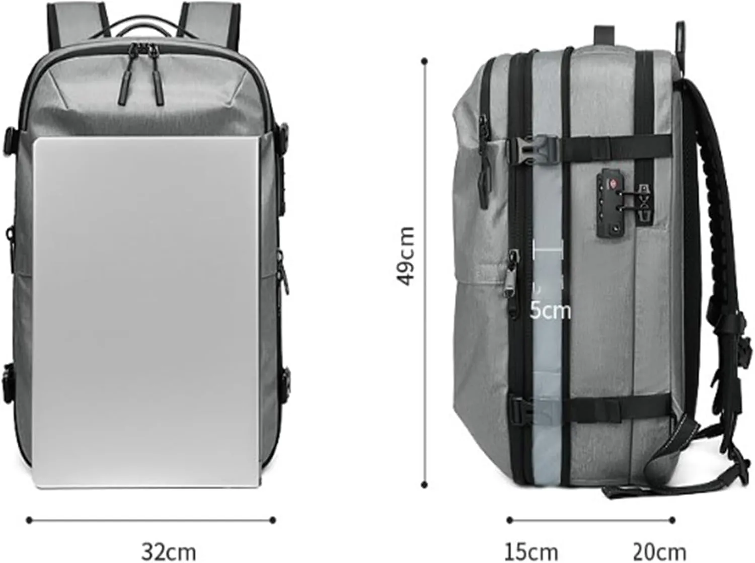 Veloutte Travel Backpack, Veloussette Space Bag, Velouette Space Bag, Vacpack Backpack with Vacuum, Travel Smart with Vacuum Compression & Waterproof Design (B)