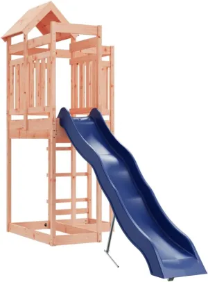 vidaXL Outdoor Playground Playset - Solid Douglas Wood Playground Set with Wave Slide and Sandpits - Ideal for Outdoor and Garden Fun