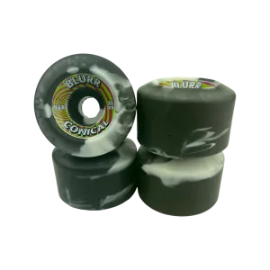 VISION Blurr 60mm 96A Swirl Black/White Skateboard Wheels