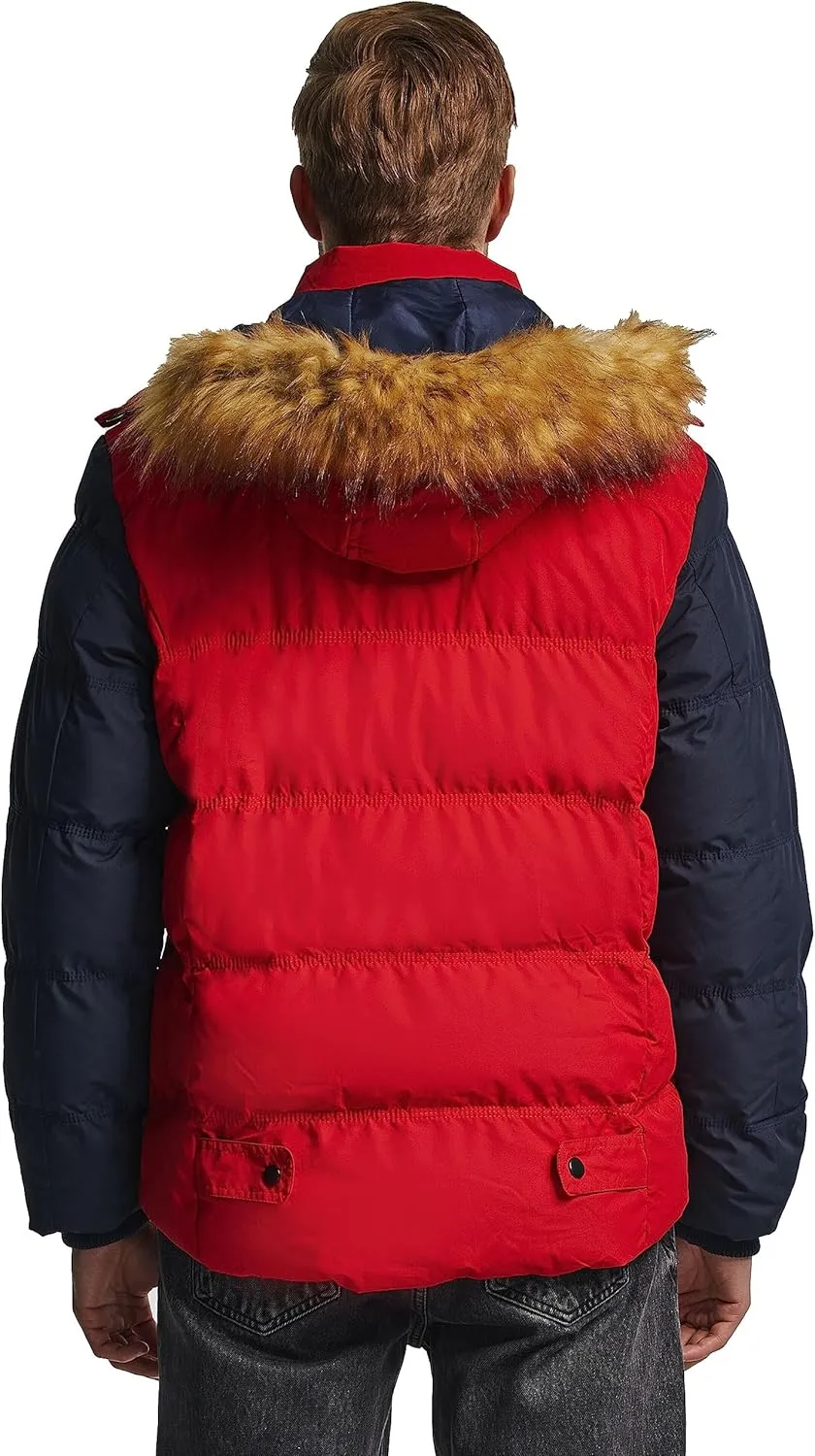 wantdo Men's Winter Puffer Jacket Thicken Winter Coat Warm Padded Jacket with Hood