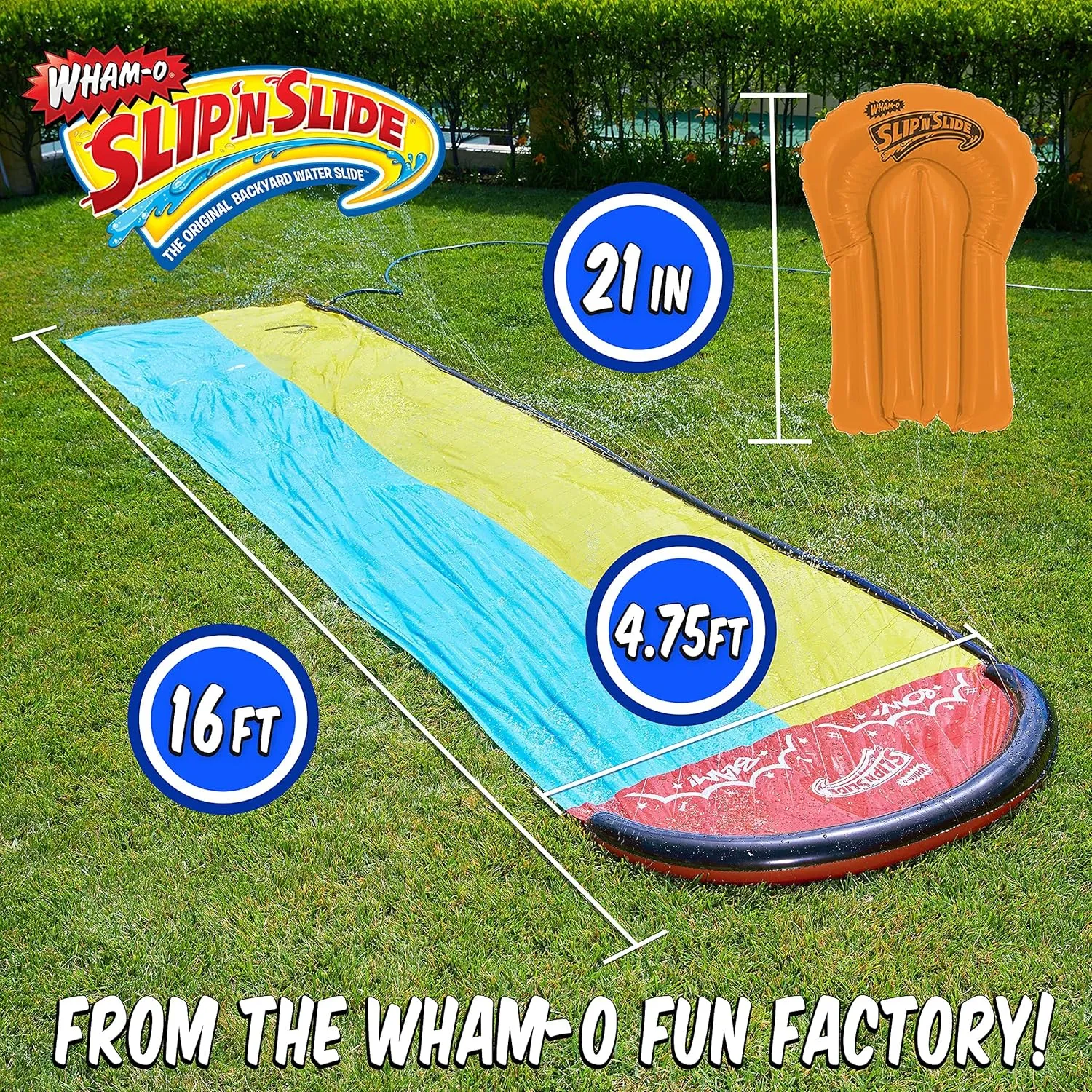 Wham-o Slip N Slide Wave Rider Double with 2 Slide Boogies