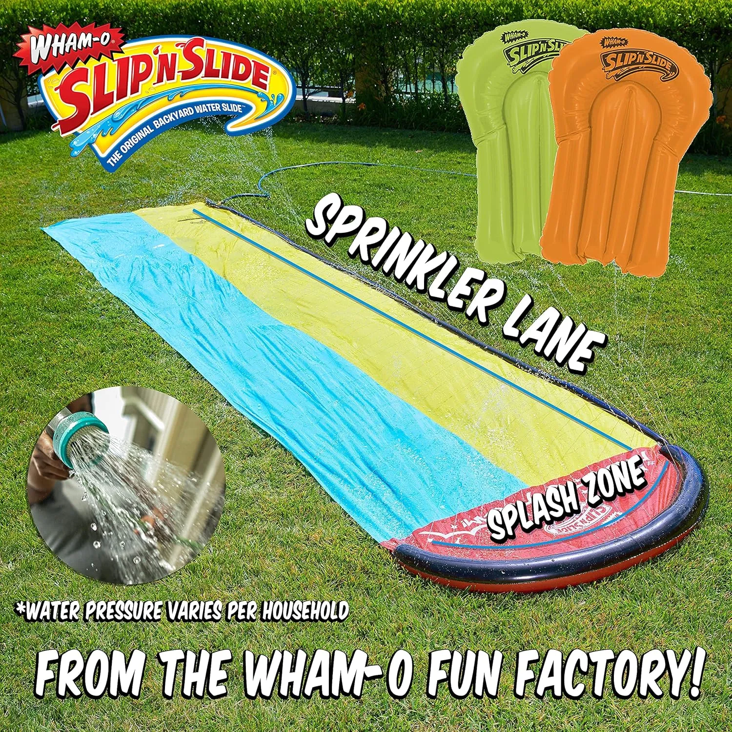 Wham-o Slip N Slide Wave Rider Double with 2 Slide Boogies