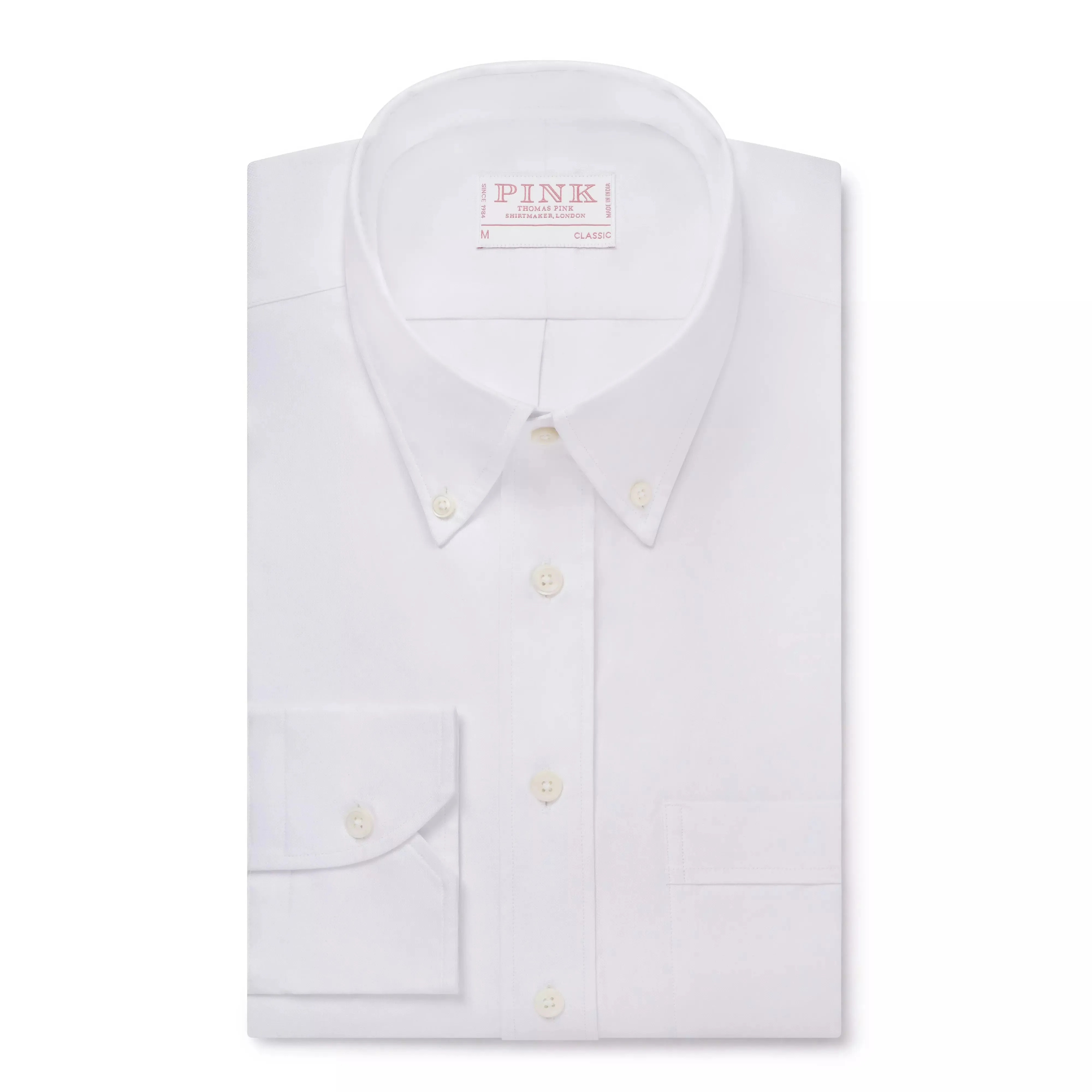 White Classic Fit Smart Casual Button Down Weekend Oxford Shirt