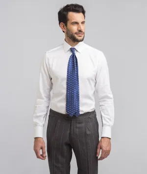 White in Cotton Oxford Men's Tailored Shirt for Ultimate Style