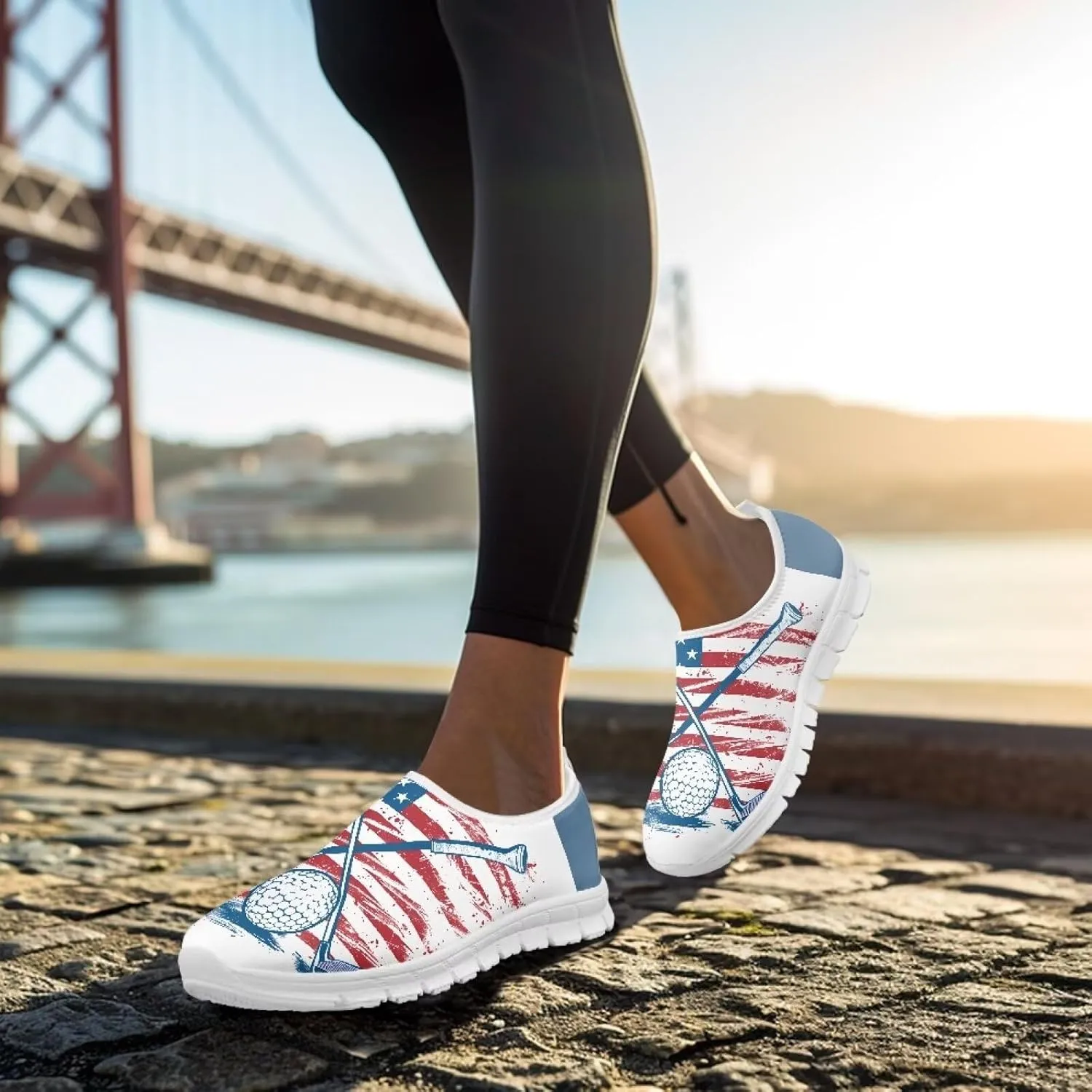 Women’s Outdoor Cycling Canvas Shoes Low Top Fashion Sneakers Slip on Walking Shoe（White Sole）