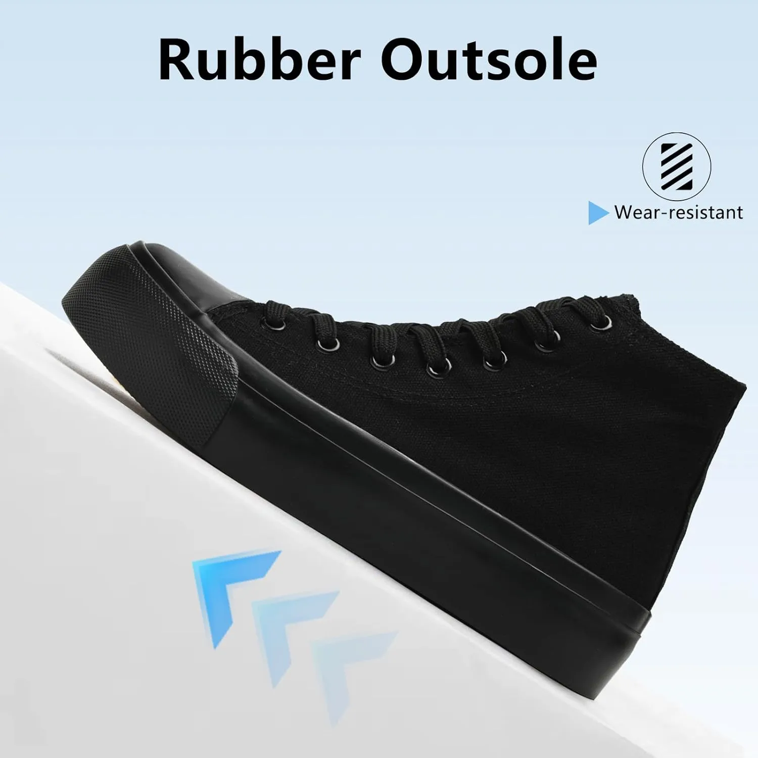 Womens Platform Canvas Sneakers Mens High Top Classic Canvas Shoes Unisex Casual Tennis Comfortable Fashion Sneakers Lace-Up