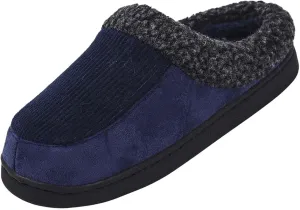 Womens Striped Slippers House Slippers for Men Plush Lined Bedroom Slippers for Men Slip On Flat Warm Slipper