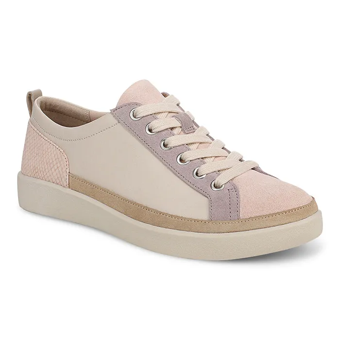 Womens Vionic Winny Lace Up Sneaker in Parchment/Cameo Rose
